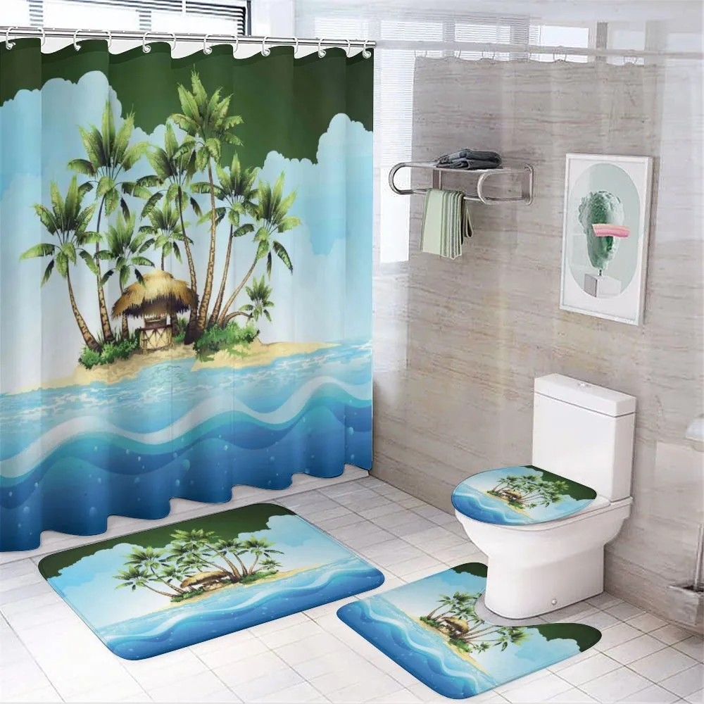 Tropic Lands Coconut Palms — 4-Piece Bathroom Set preview