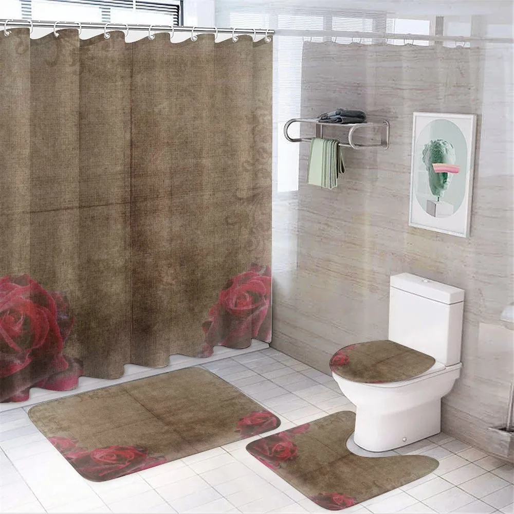 Vintage Roses Frame — 4-Piece Bathroom Set preview