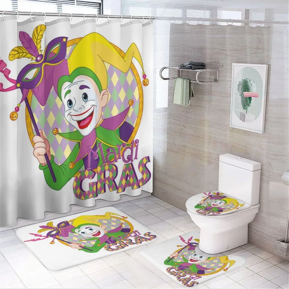 Cartoon Jester Mask — 4-Piece Bathroom Set preview