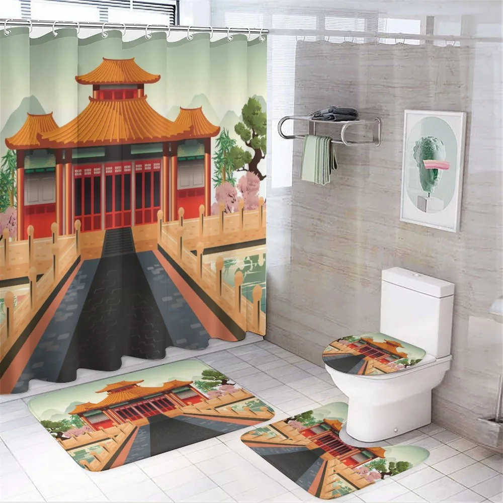 Chinese Building Asia 4-Piece Bathroom Set product video