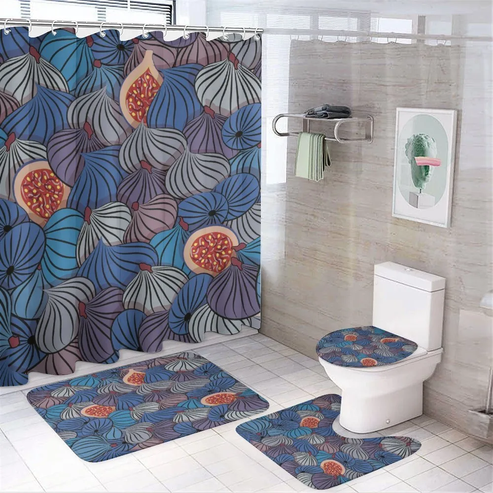 Fig Fruits Pattern Spring — 4-Piece Bathroom Set preview