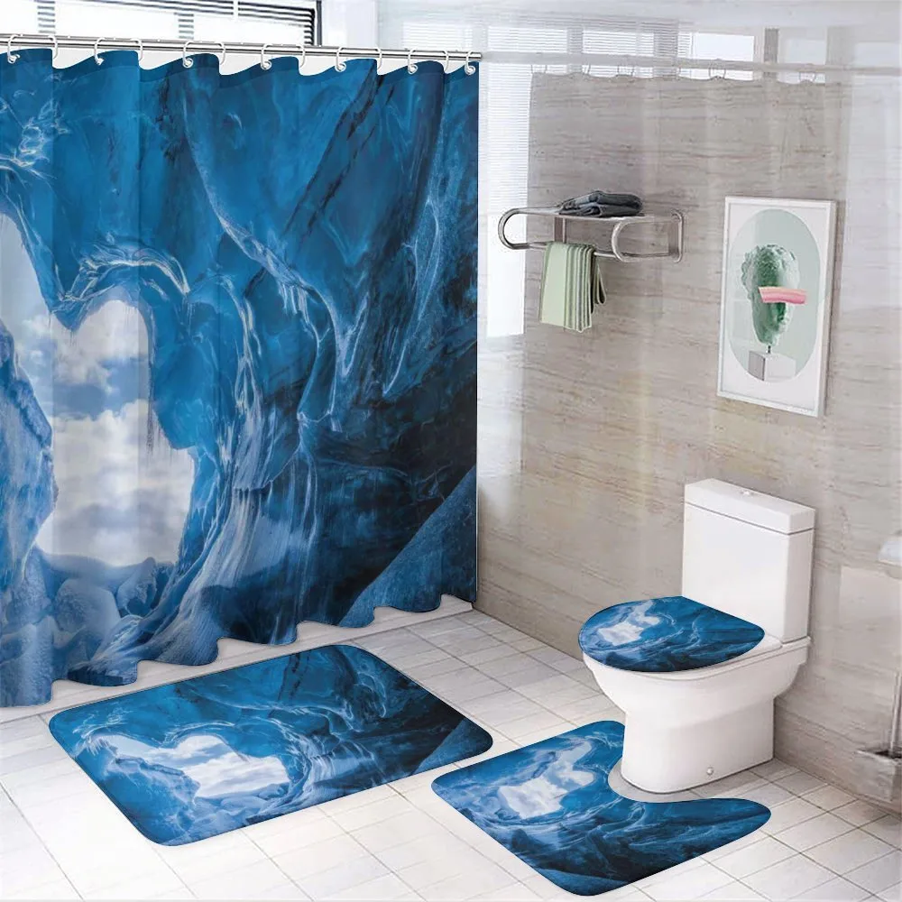 Glacier Frozen Cave 4-Piece Bathroom Set product video