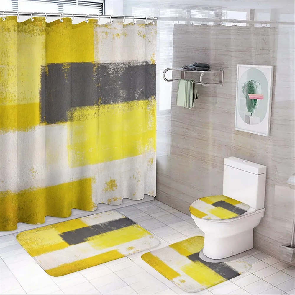 Grunge Brushstrokes — 4-Piece Bathroom Set preview
