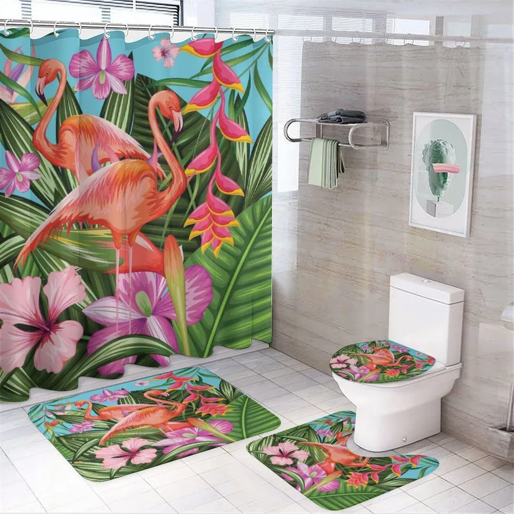 Hibiscus Tropic Flower — 4-Piece Bathroom Set preview