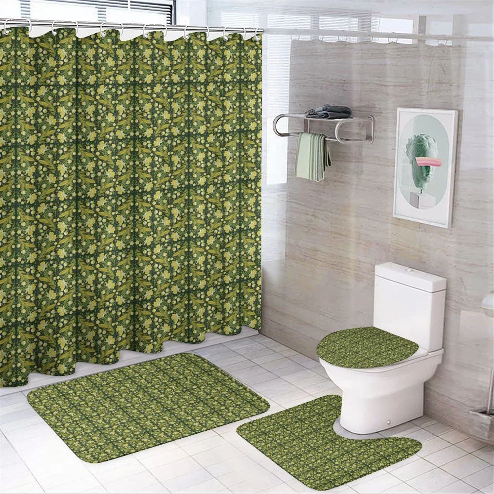 Khokhloma Floral Motifs — 4-Piece Bathroom Set preview