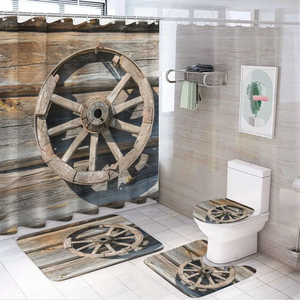 Log Wall Cart — 4-Piece Bathroom Set preview