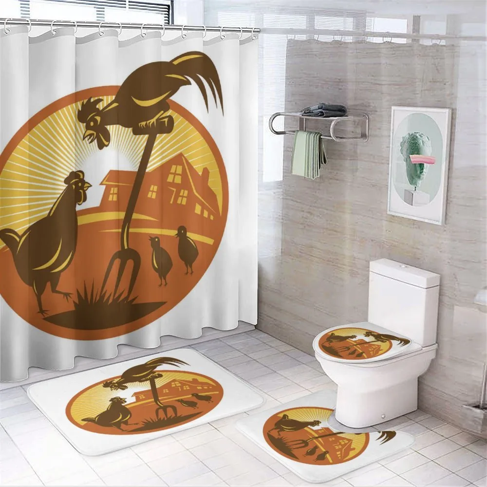Retro Countryside — 4-Piece Bathroom Set preview