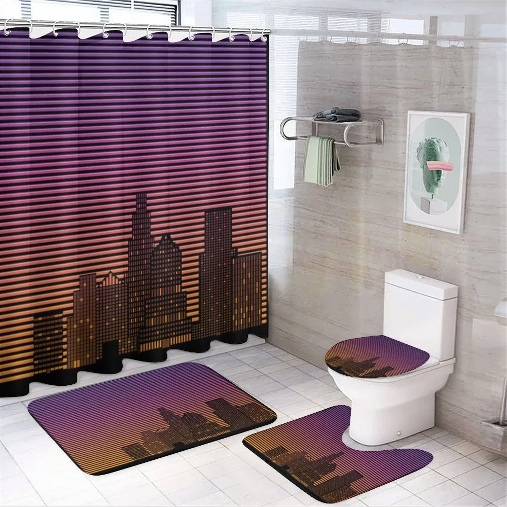 80's Skyline — 4-Piece Bathroom Set preview