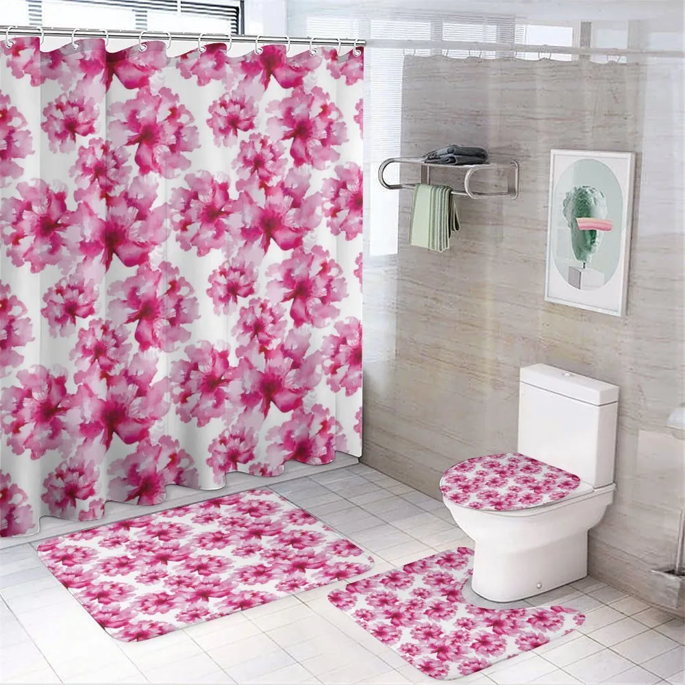 Abstract Peonies — 4-Piece Bathroom Set preview