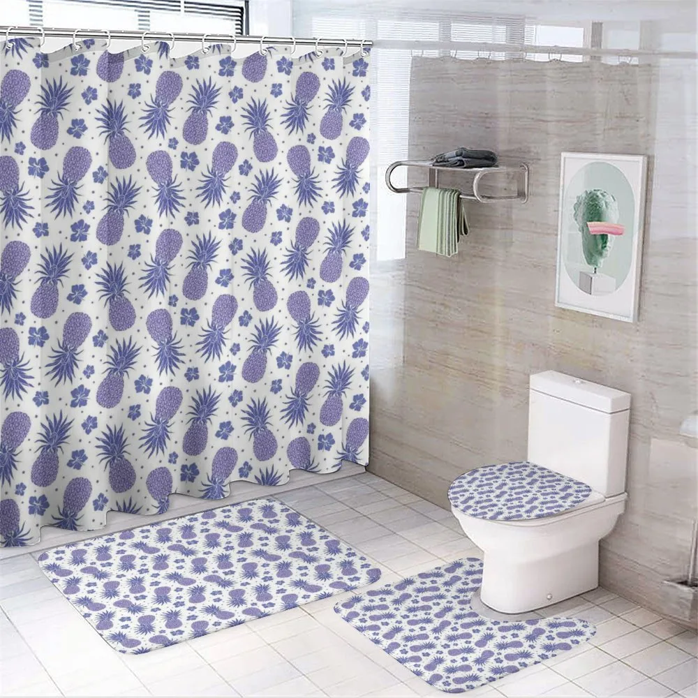 Hibiscus and Pineapple — 4-Piece Bathroom Set preview