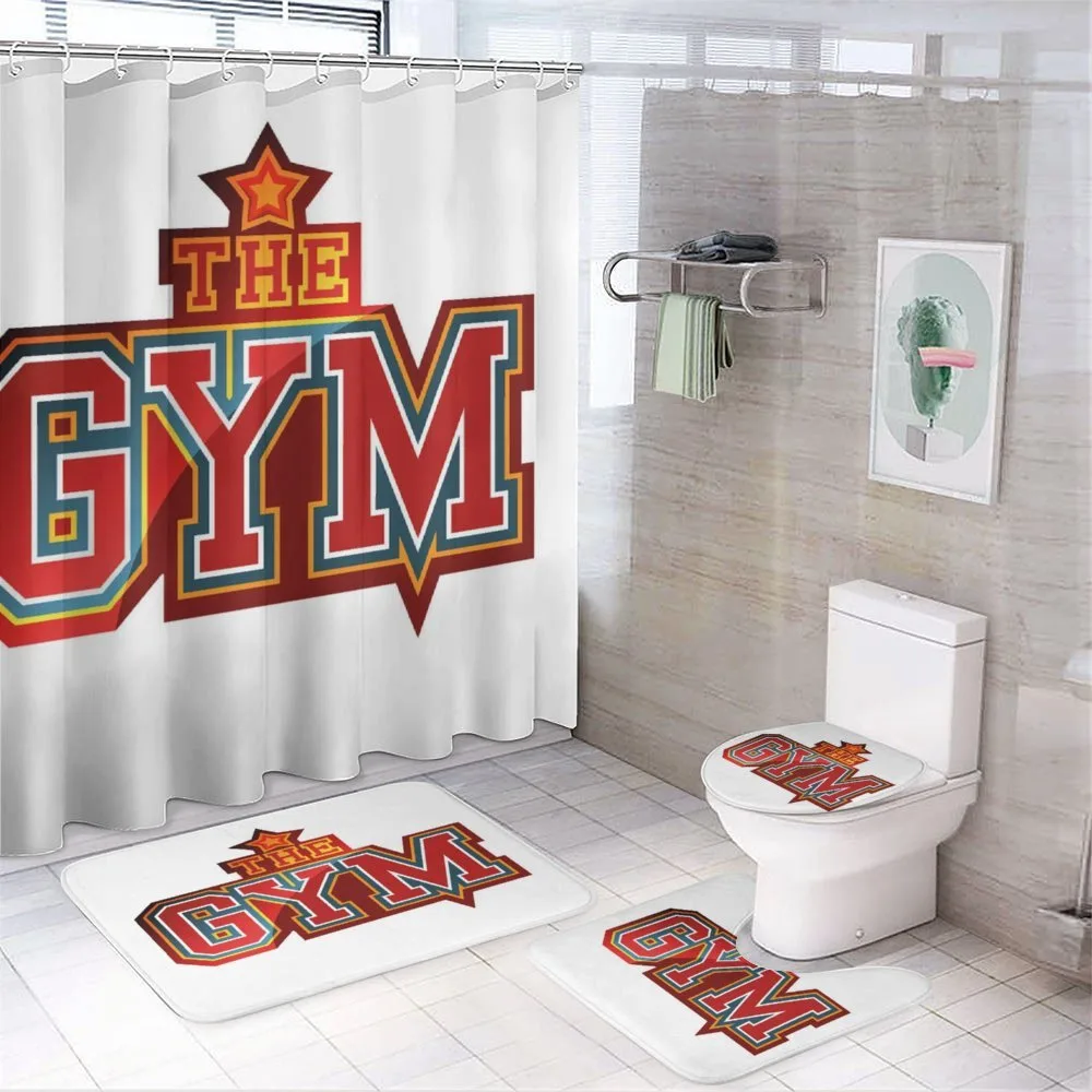 Vibrant Gym Sign Star — 4-Piece Bathroom Set preview