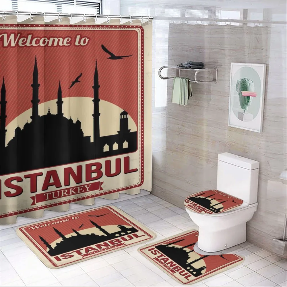 Welcome Greeting Art 4-Piece Bathroom Set product video