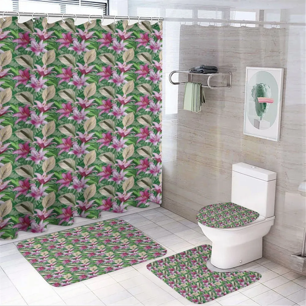 Aquarelle Lily Garden — 4-Piece Bathroom Set preview