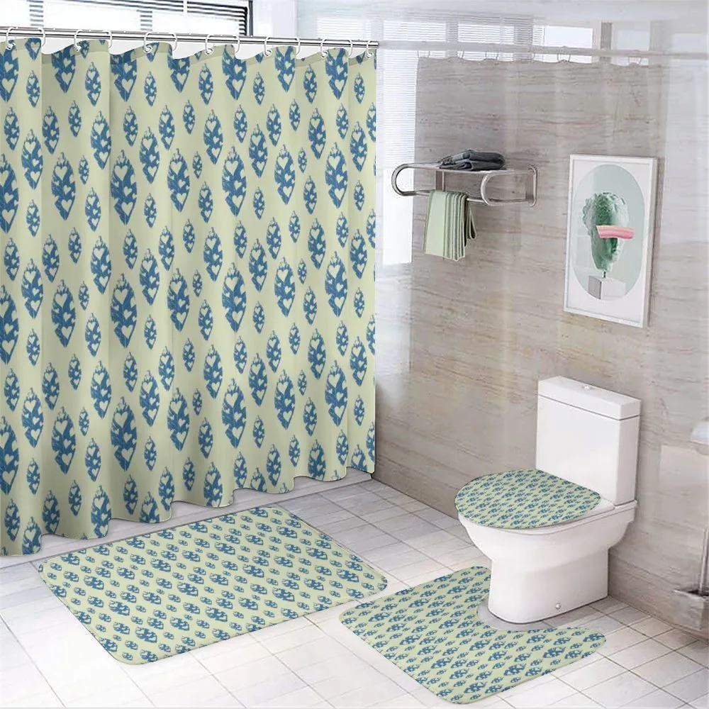 Grunge Pattern Heart Motifs — 4-Piece Bathroom Set preview