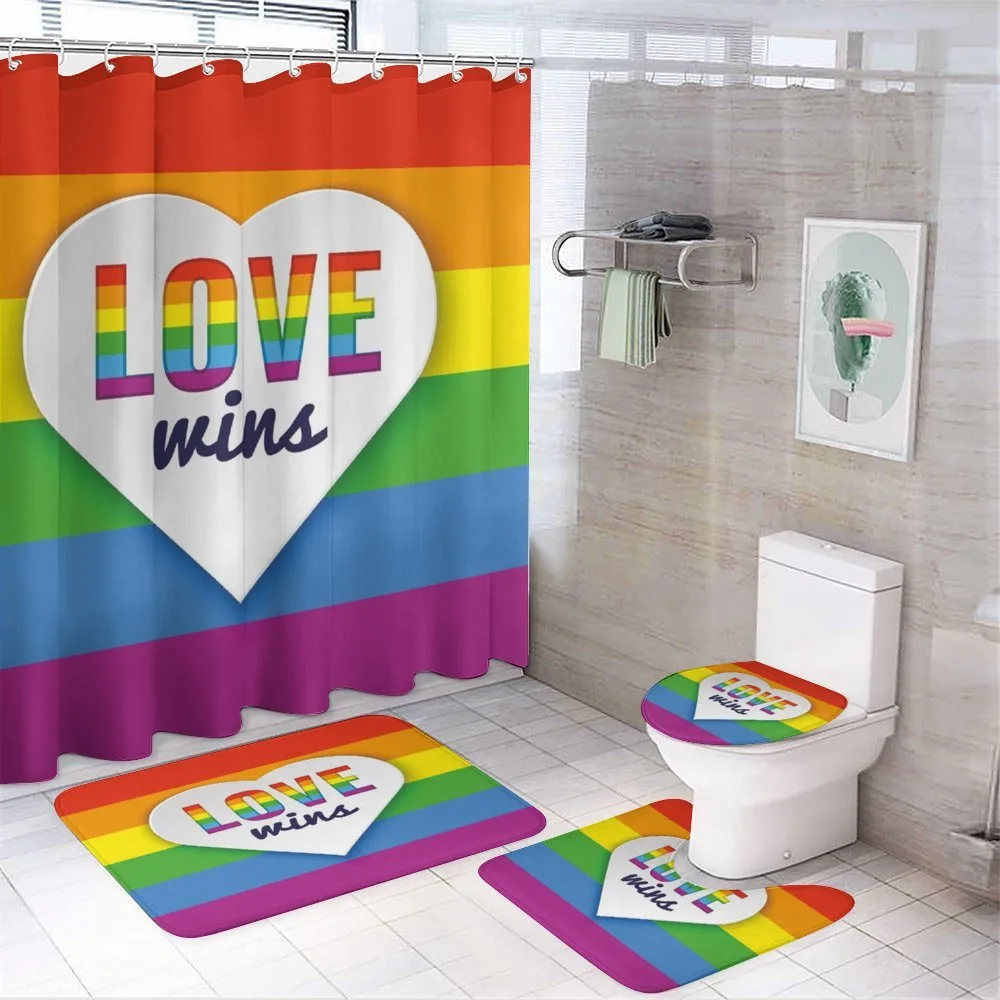LGBT Pride Love Wins — 4-Piece Bathroom Set preview