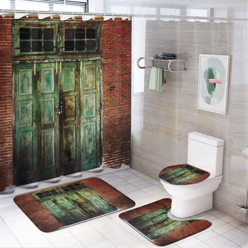 Rusty Old Retro Door — 4-Piece Bathroom Set preview