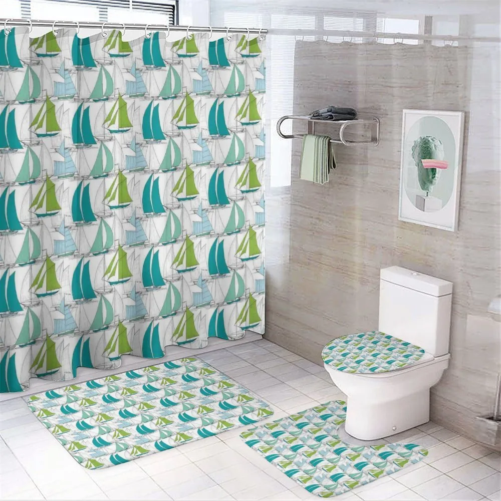 Sailing Boat Theme — 4-Piece Bathroom Set preview