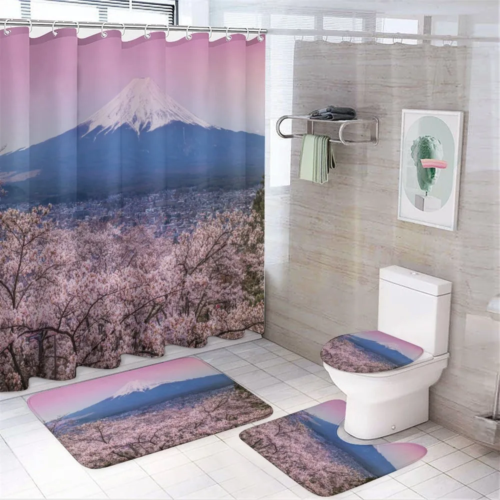 Spring Season Violet Tones — 4-Piece Bathroom Set preview