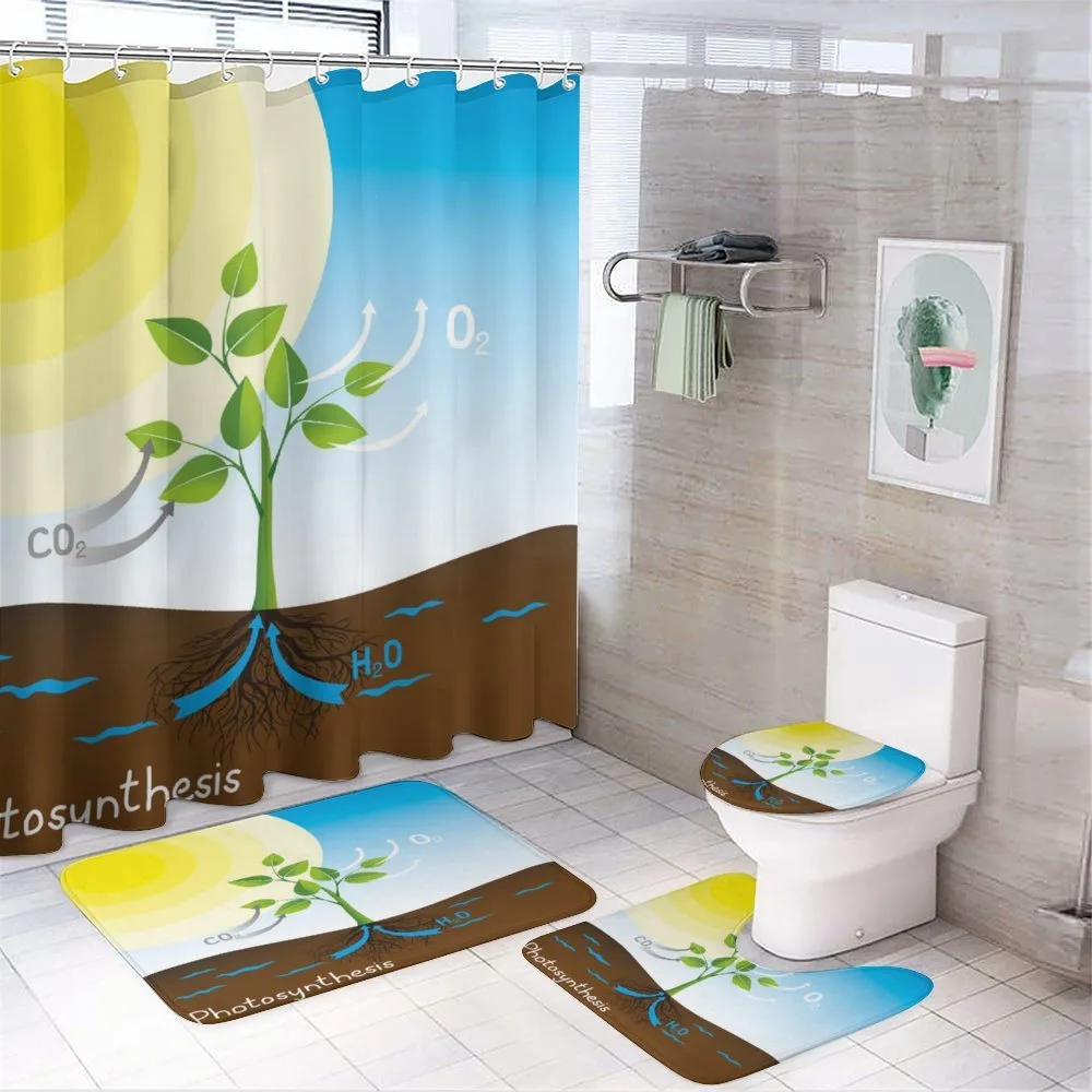 Sun Molecule Chain — 4-Piece Bathroom Set preview
