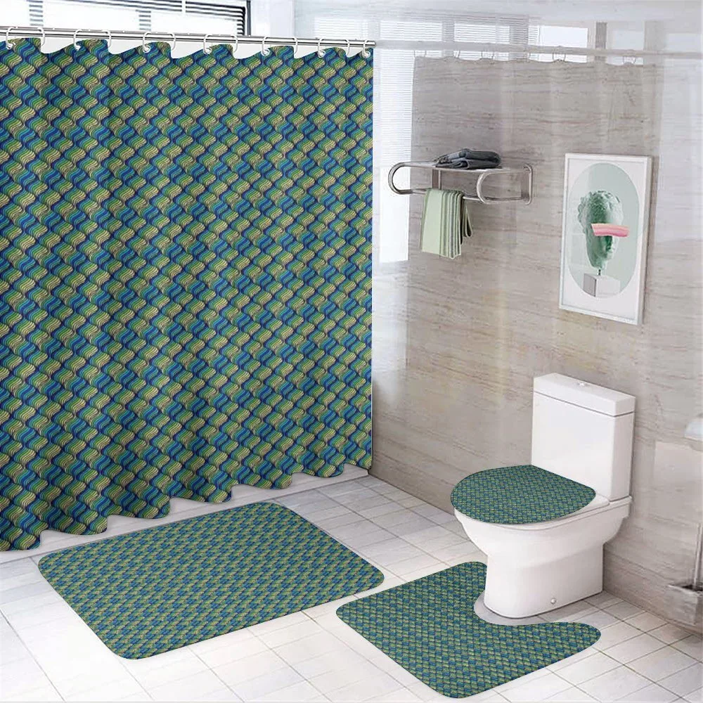 Vibrant Abstract Curvy 4-Piece Bathroom Set product video