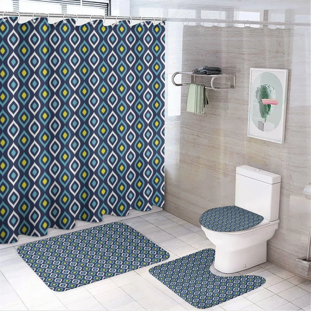 Abstract Leaf Form Spots — 4-Piece Bathroom Set preview