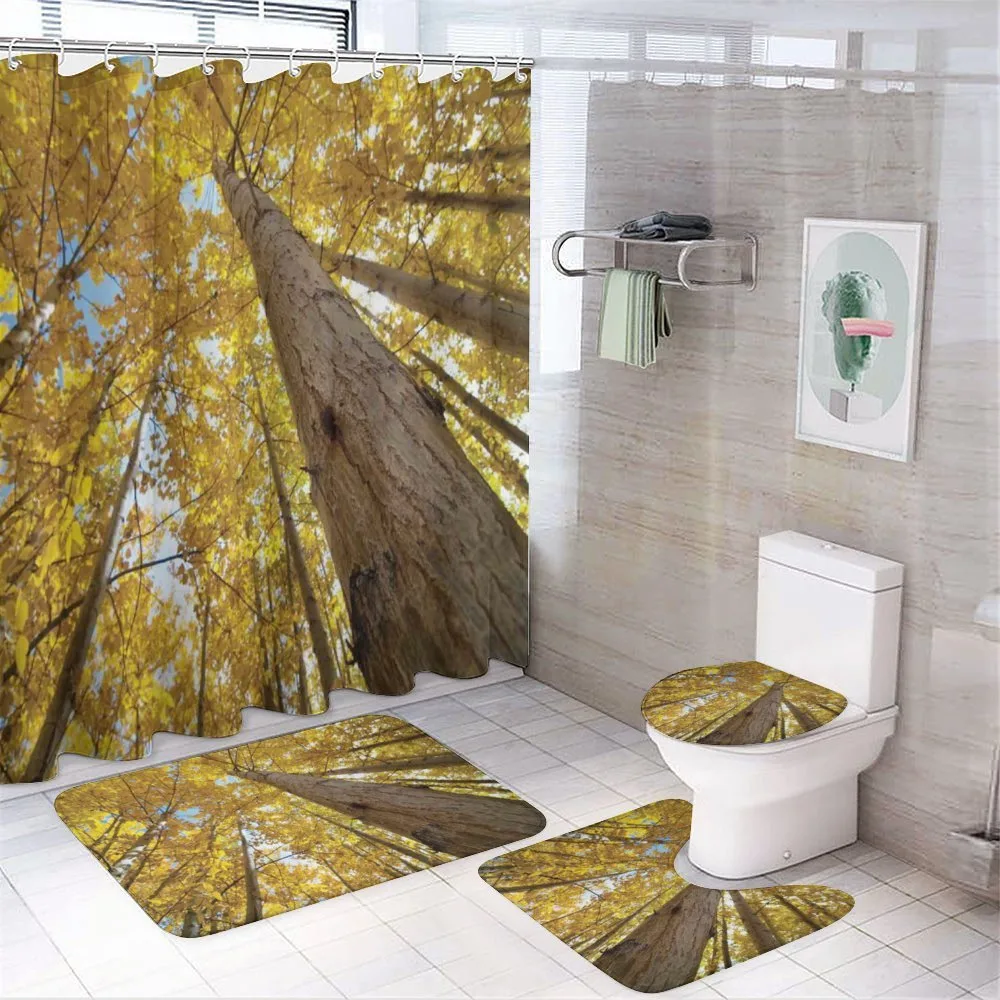 Aspen Trees in Forest 4-Piece Bathroom Set product video
