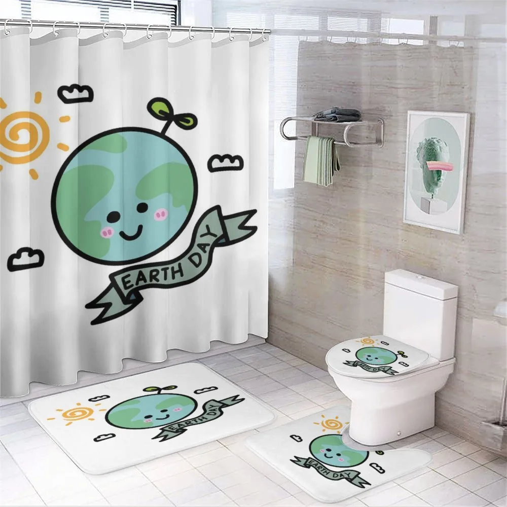 Childish Globe Doodle — 4-Piece Bathroom Set preview