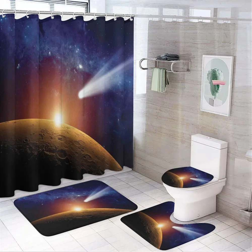Dark Solar Scenery — 4-Piece Bathroom Set preview