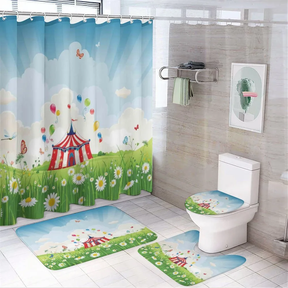 Sunny Sky Grass Tent — 4-Piece Bathroom Set preview