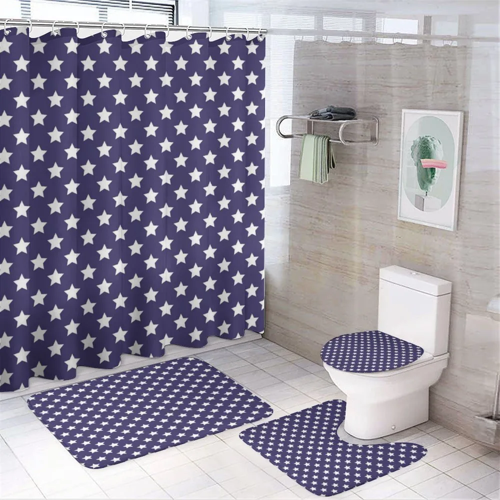 Flag with Stars — 4-Piece Bathroom Set preview