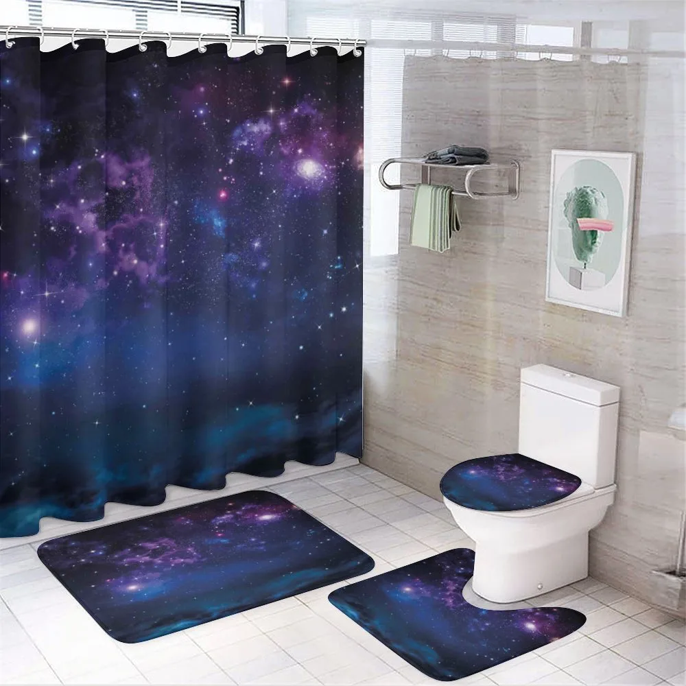 Milky Way Themed Stars — 4-Piece Bathroom Set preview