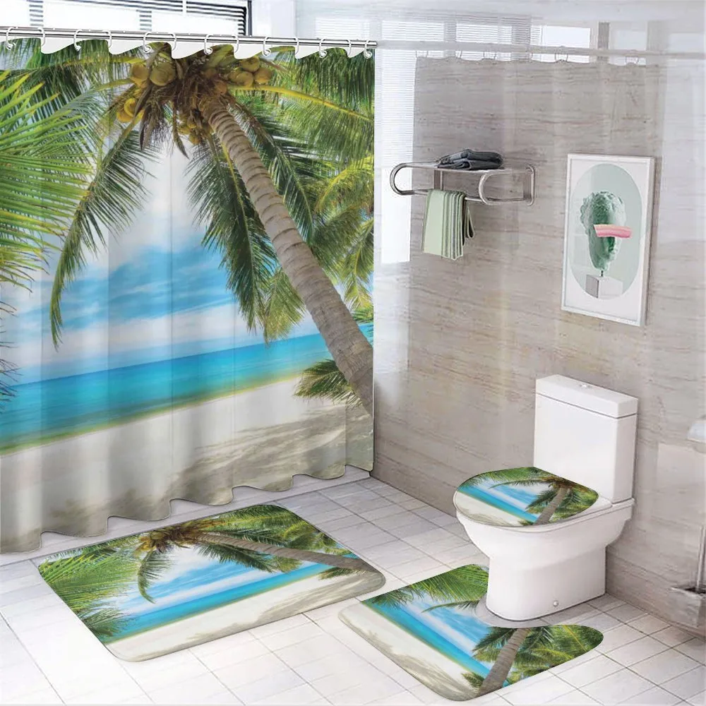 Shadow Shade of Palms — 4-Piece Bathroom Set preview