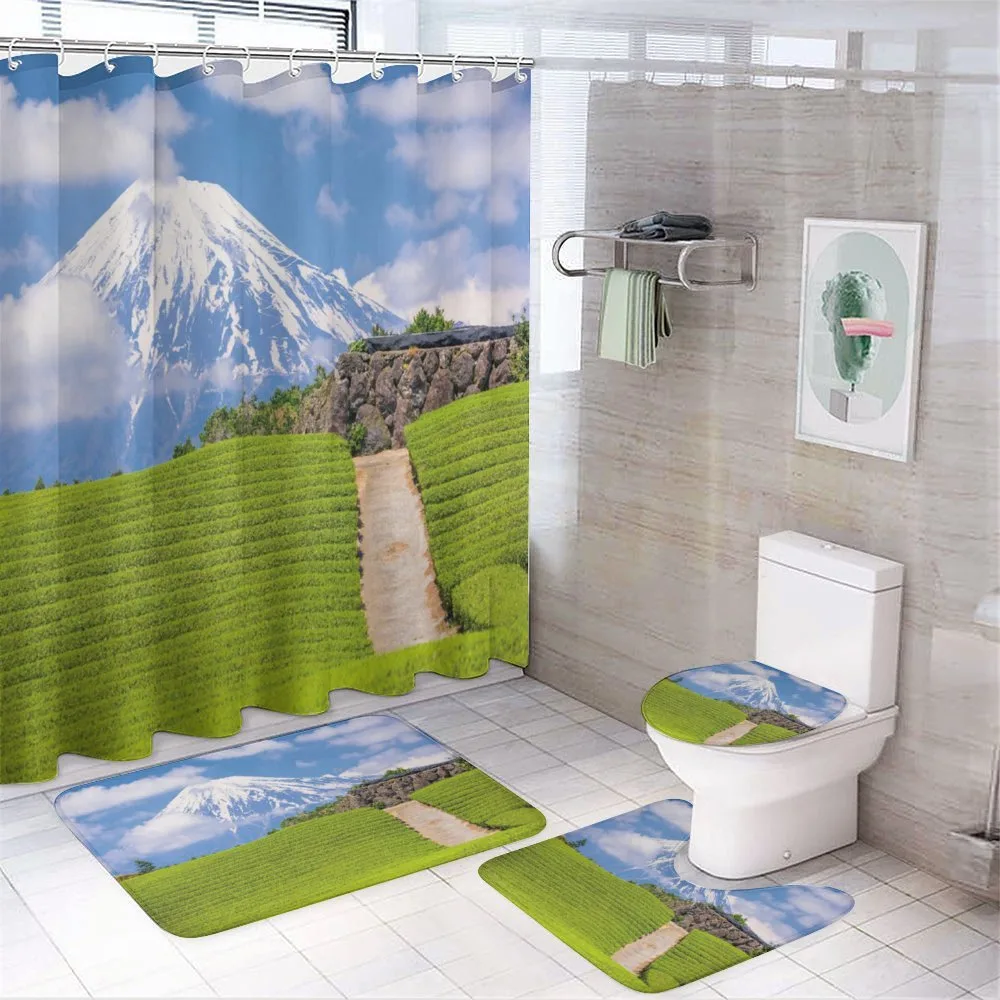 Tea Fields of Japan Meadow — 4-Piece Bathroom Set preview