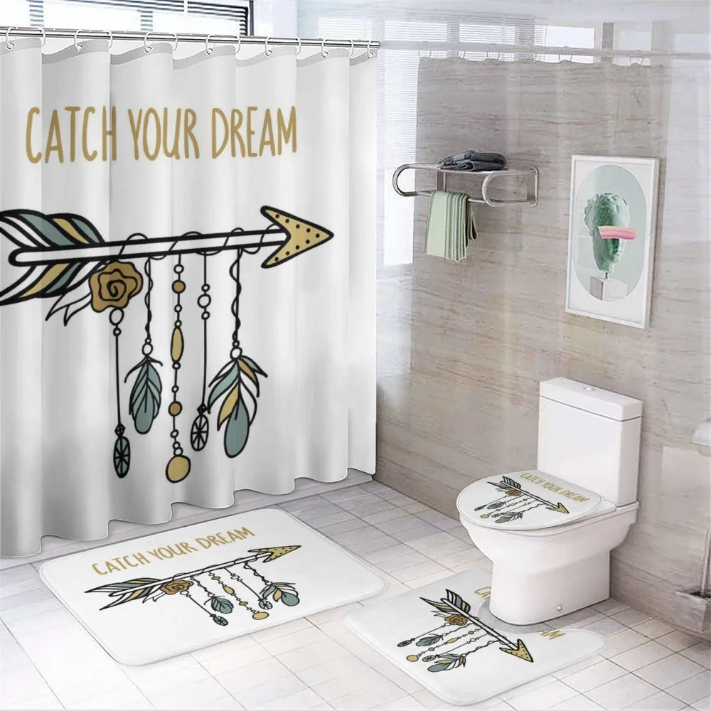 Tribal Arrow with Feathers — 4-Piece Bathroom Set preview