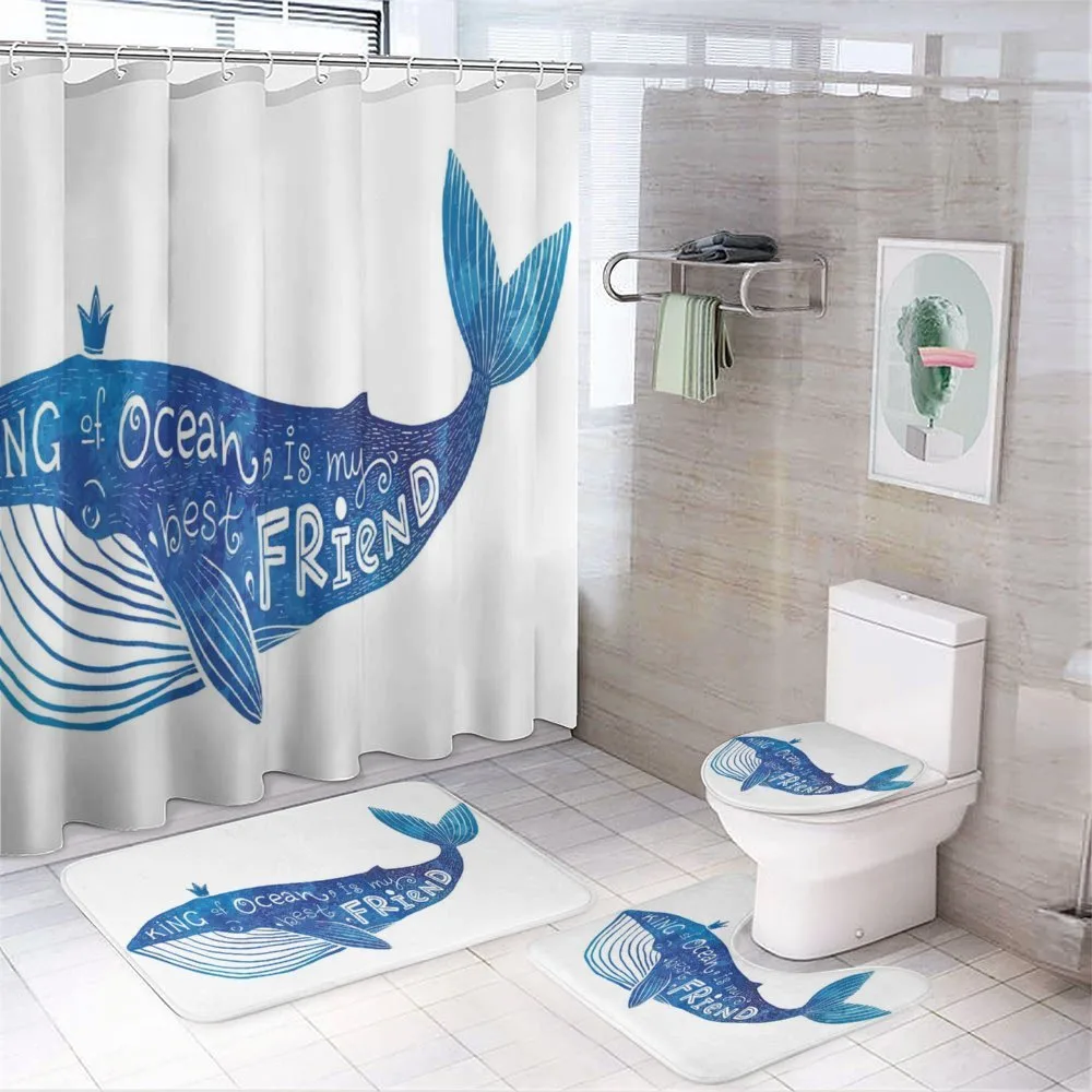 Whale King Friend — 4-Piece Bathroom Set preview