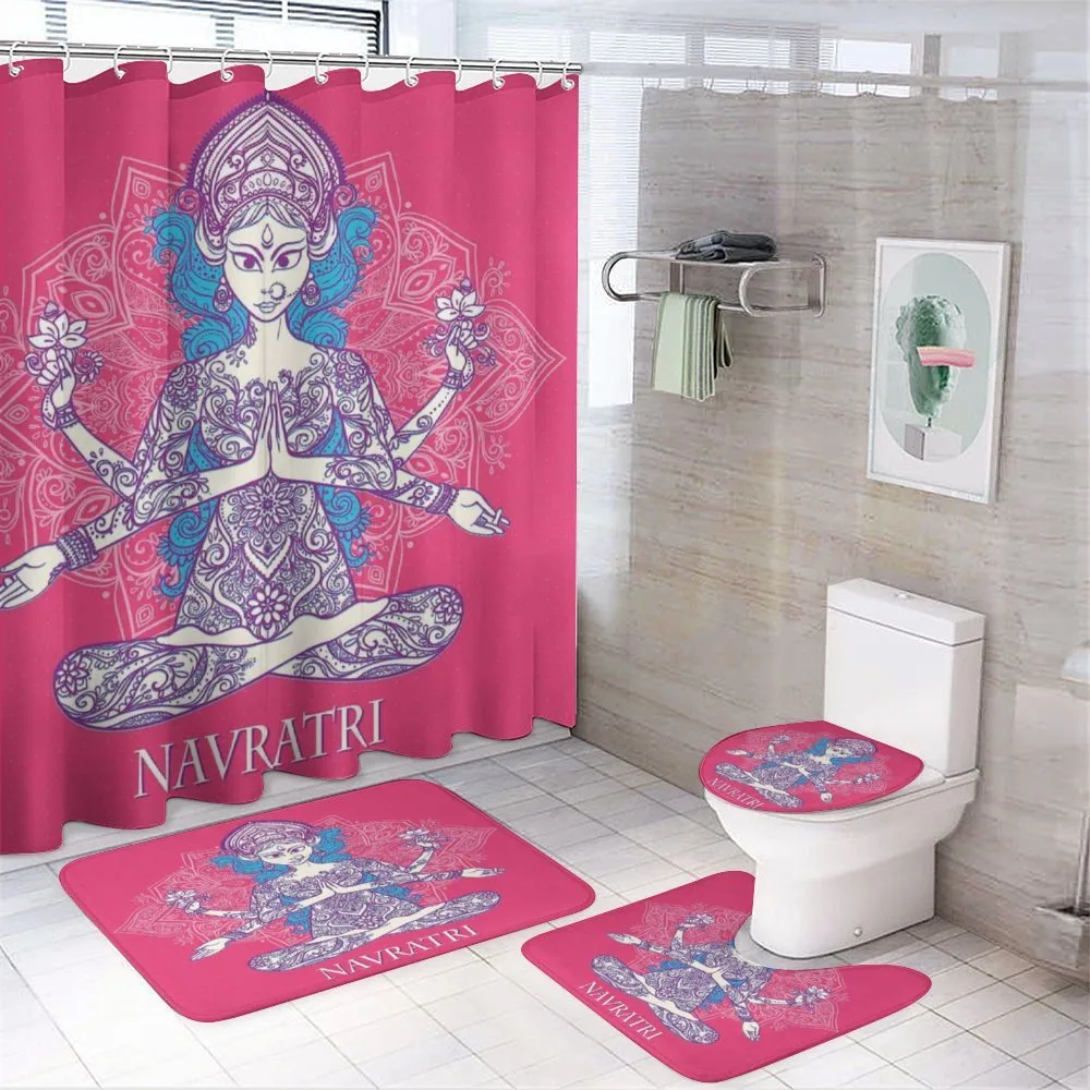 Yoga Mandala Girl — 4-Piece Bathroom Set preview