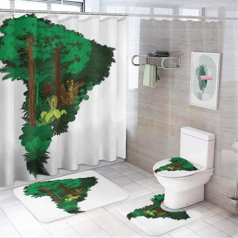 Botanic Continent Map — 4-Piece Bathroom Set preview