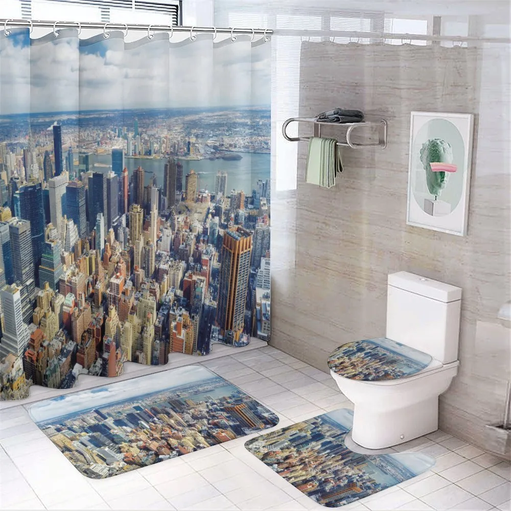 Manhattan USA Aerial View — 4-Piece Bathroom Set preview