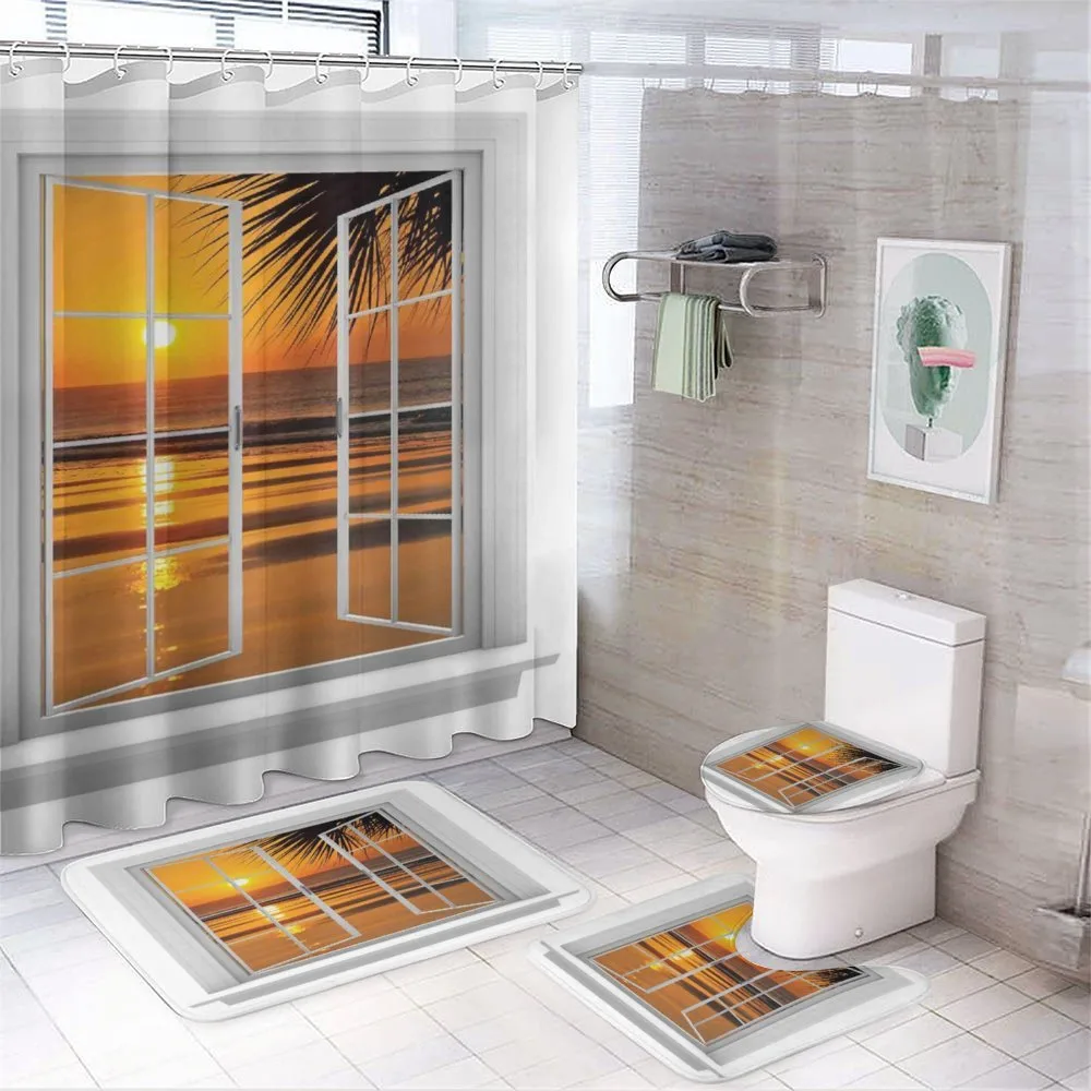 Ocean Sunset View Sky — 4-Piece Bathroom Set preview