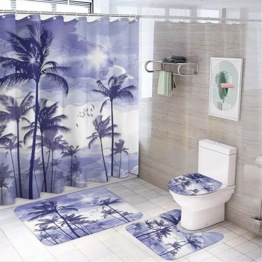 Tropic Palm Tree Sunny Day — 4-Piece Bathroom Set preview