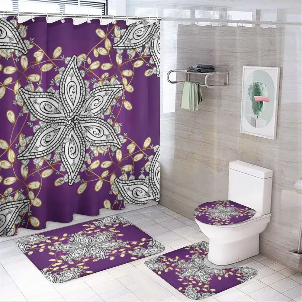 Vintage Floral Petals — 4-Piece Bathroom Set preview