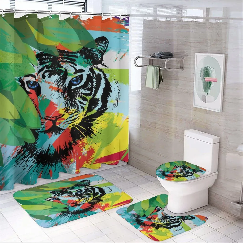Abstract Bengal Tiger — 4-Piece Bathroom Set preview