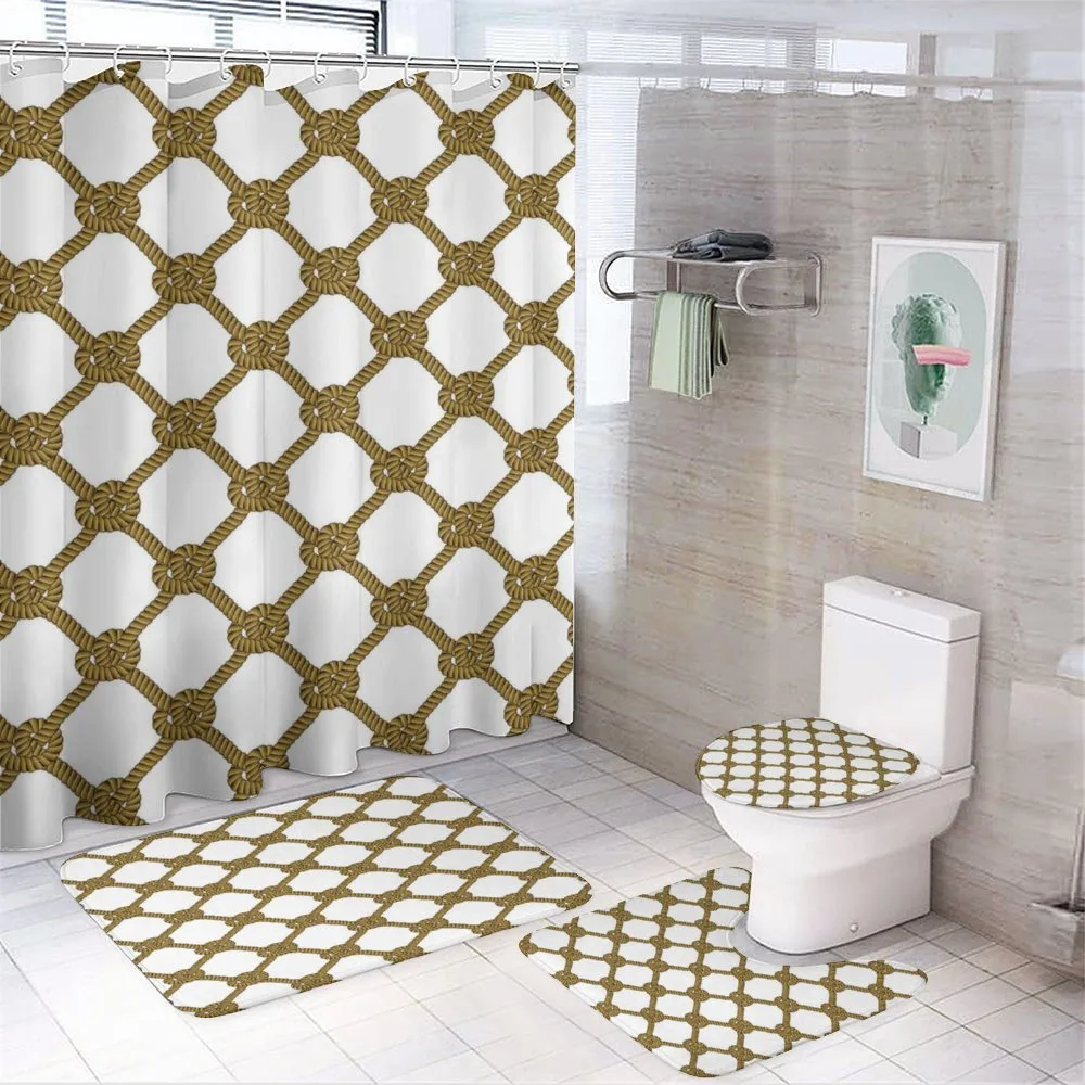 Abstract Cord with Knots — 4-Piece Bathroom Set preview