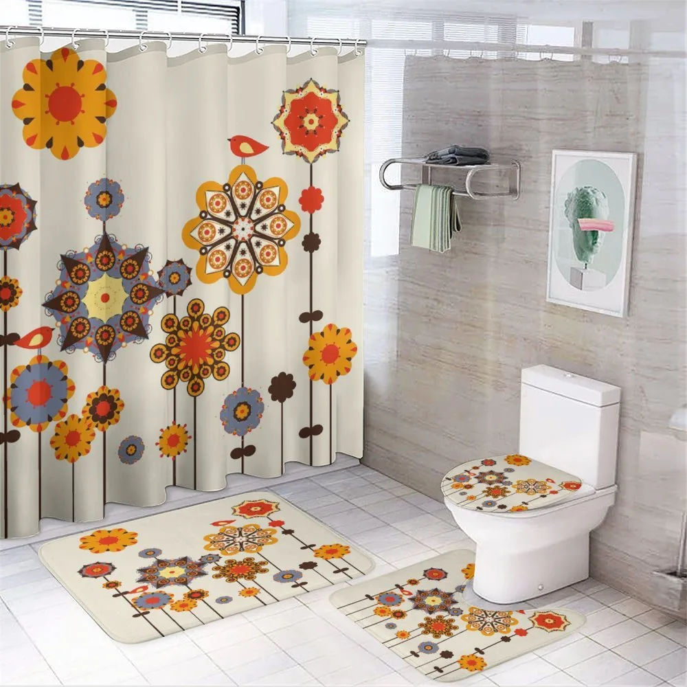 Eastern Floral Design — 4-Piece Bathroom Set preview