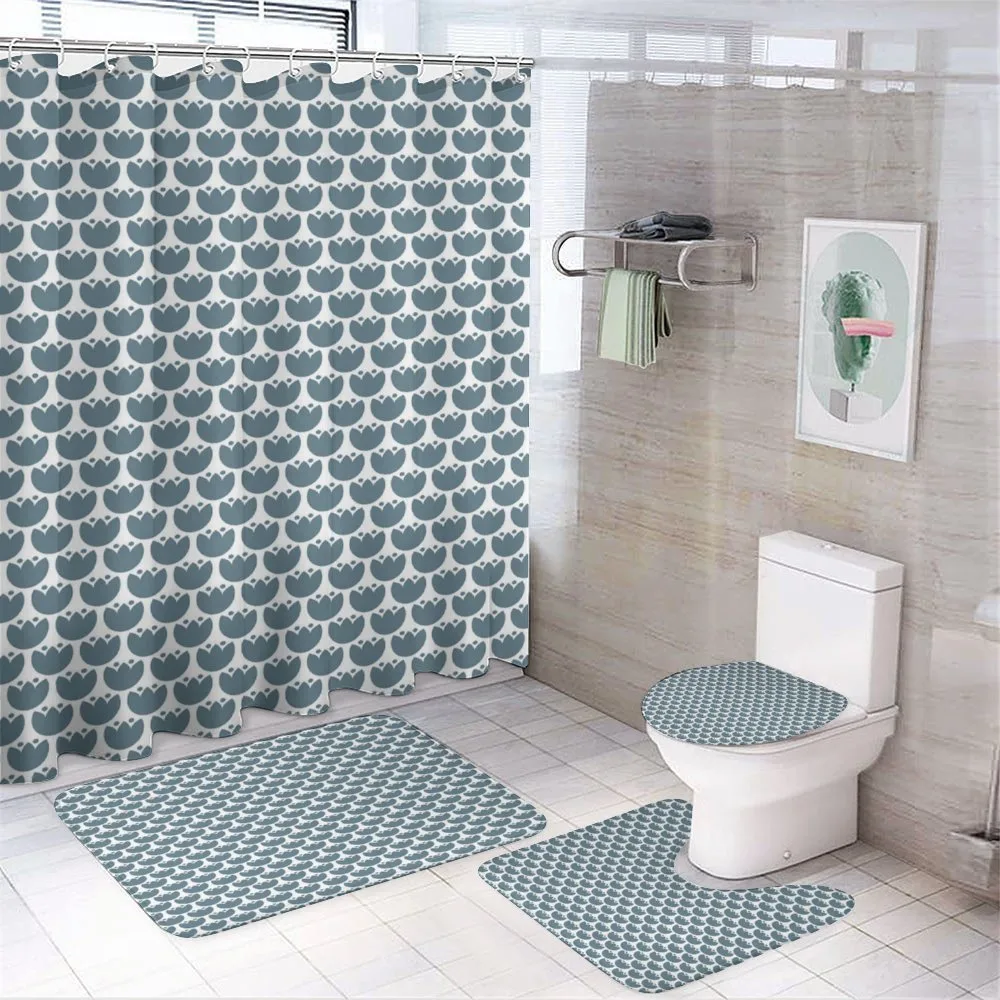 Eco Hygge Flowers Pattern — 4-Piece Bathroom Set preview