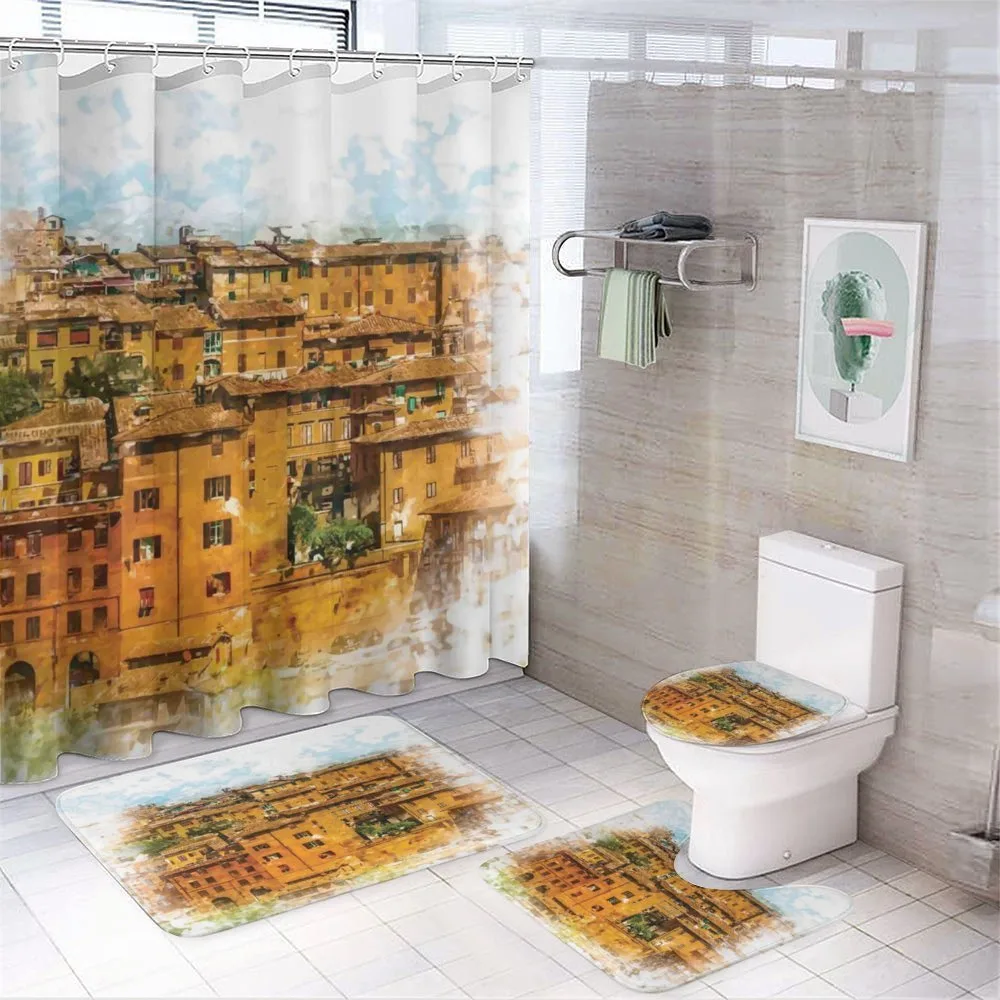 Historic Italian Town — 4-Piece Bathroom Set preview