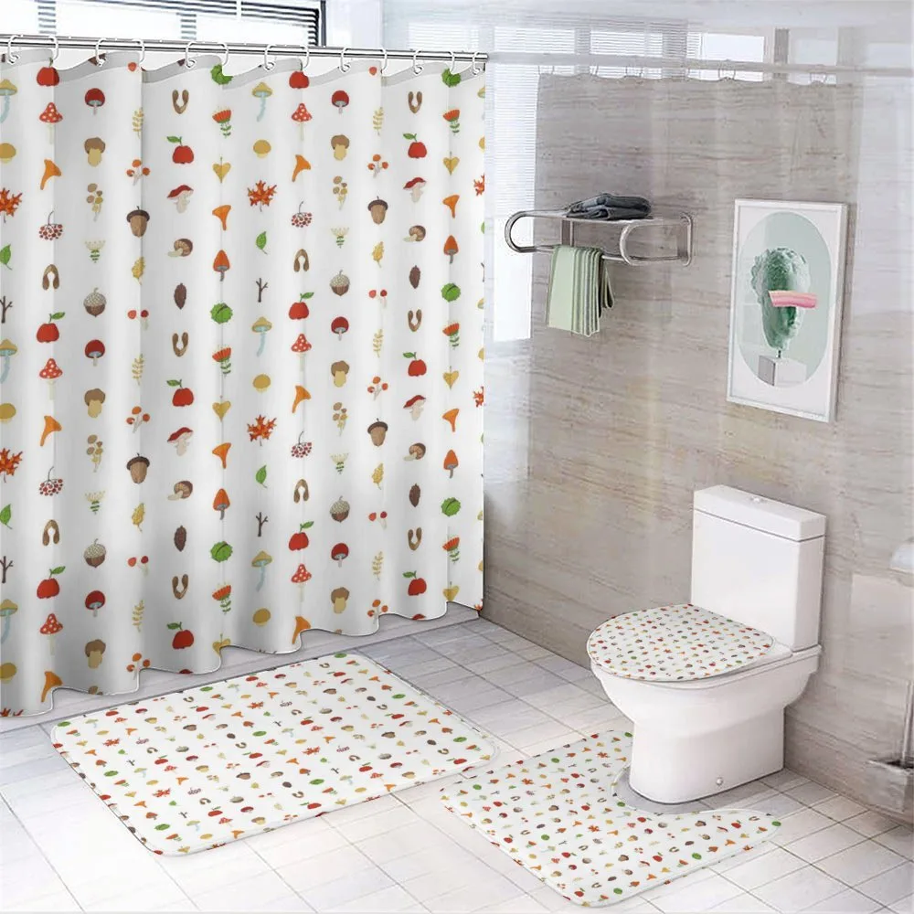 Maple Seed Mushrooms Acorn — 4-Piece Bathroom Set preview