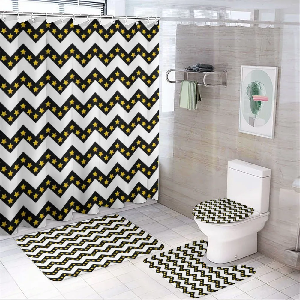 Parallel Striped Lines — 4-Piece Bathroom Set preview