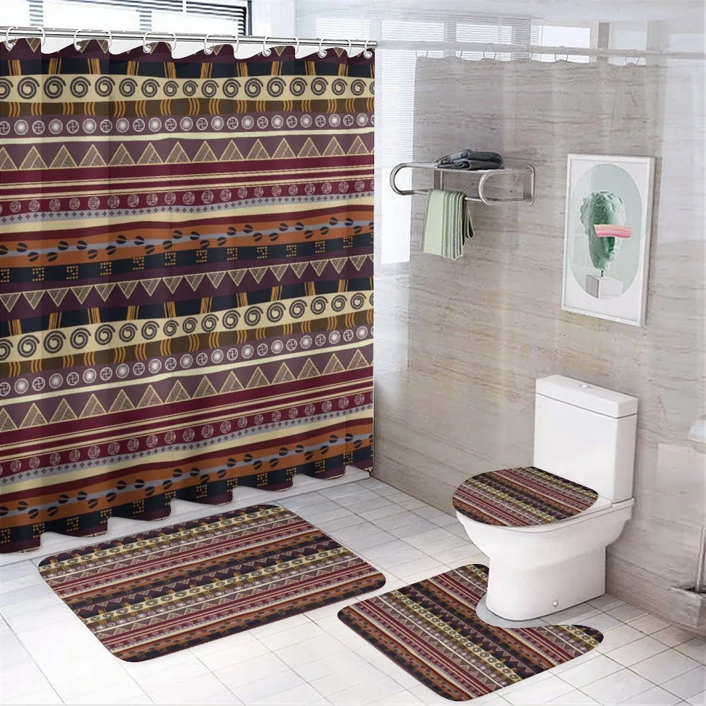 Striped Artwork — 4-Piece Bathroom Set preview