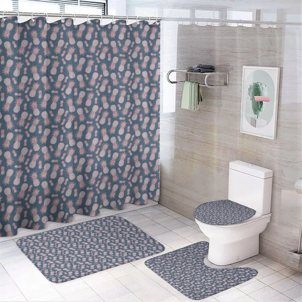 Vintage Island Pineapples — 4-Piece Bathroom Set preview